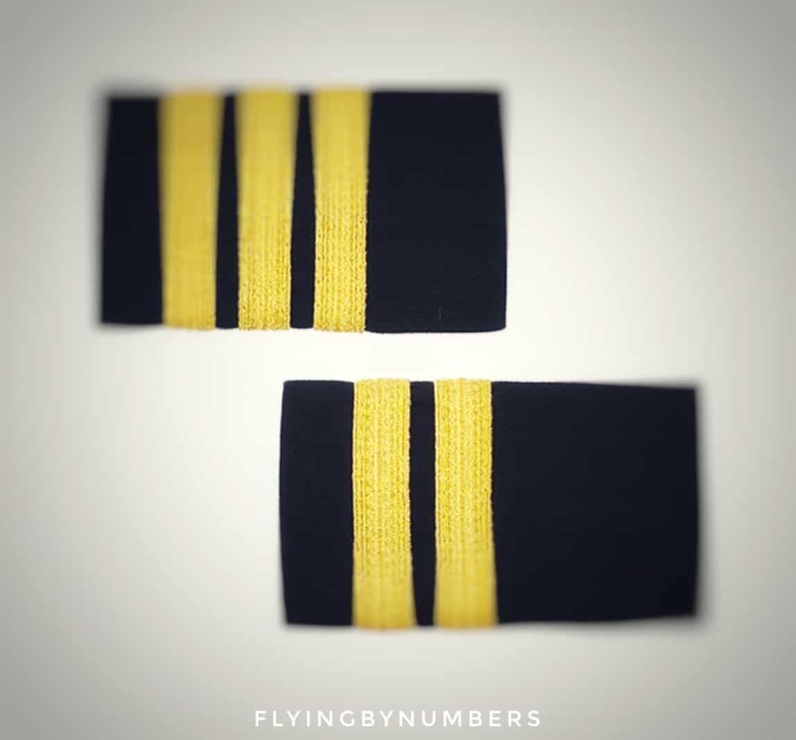 Two and three stripe co-pilot epaulettes