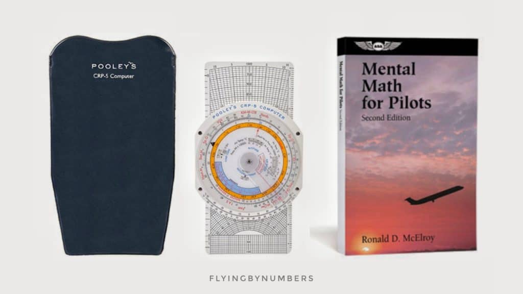 Pilot mental maths textbook and in flight calculator