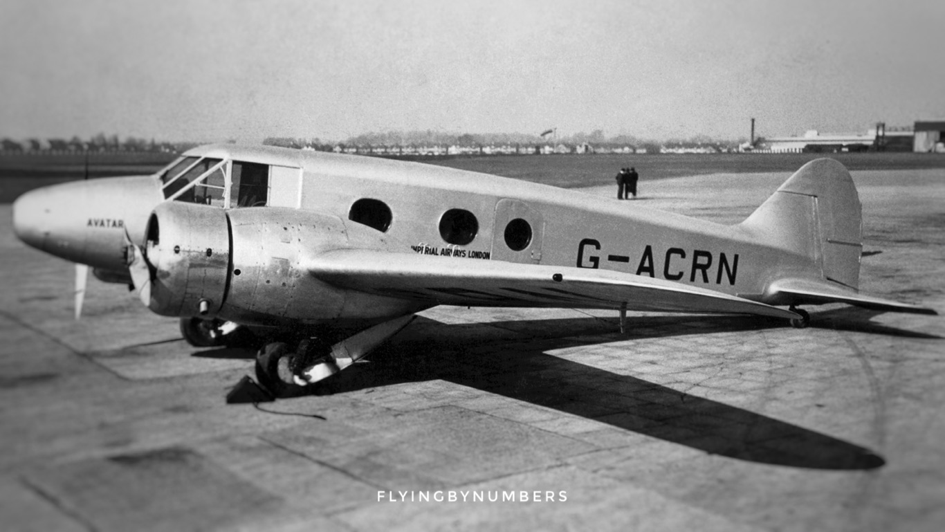 An Imperial airways Avro 652 the most modern plane at the time of the first London to Australia route