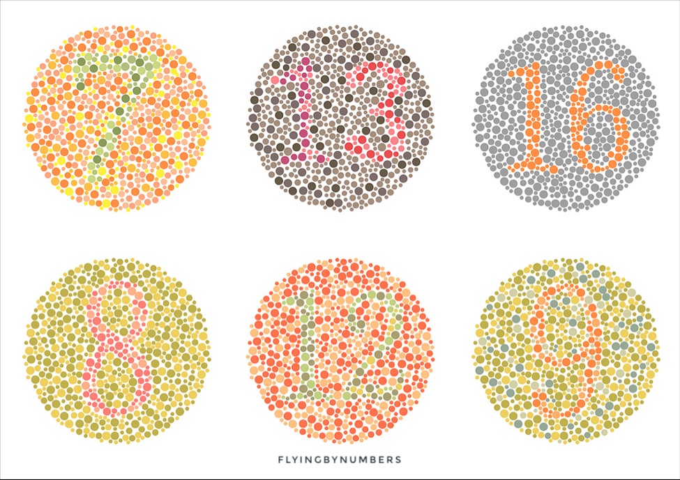 ishihara test used to see if pilots are colourblind
