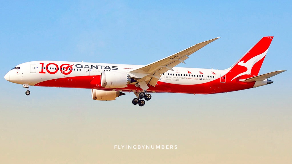 Qantas 787 flying non-stop Australia to the UK
