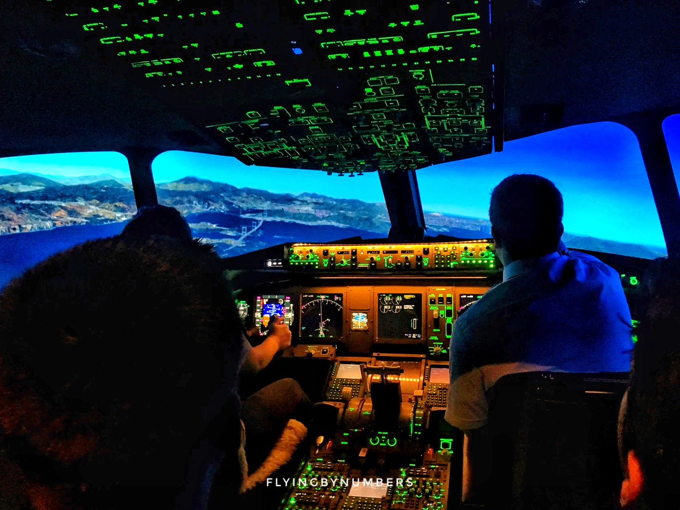 Pilots flying during a simcheck