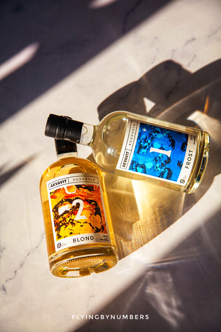 Miniature luxury spirit bottles from aircraft duty free stores