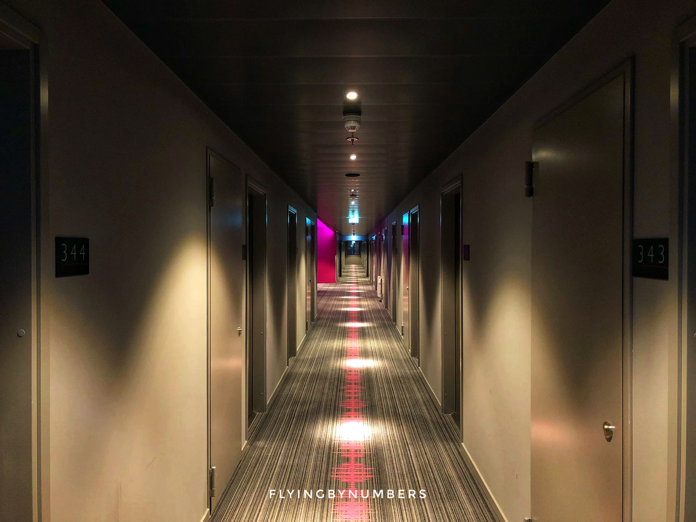 Hotel room corridor