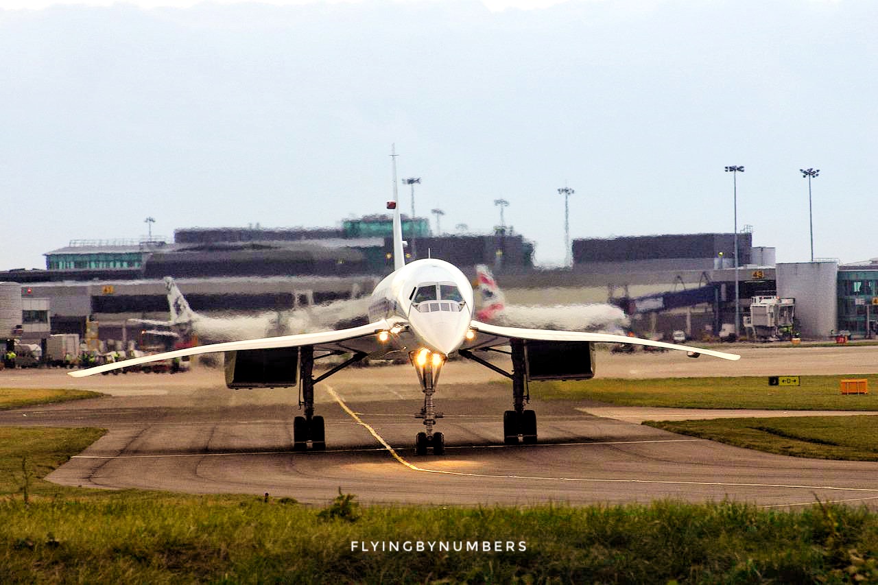 British airways Concorde taxiing at LHR airport