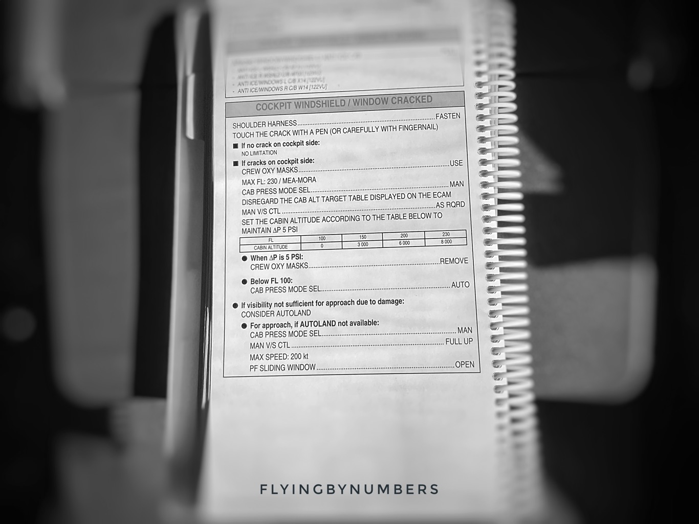 Airbus pilot broken window checklist procedures