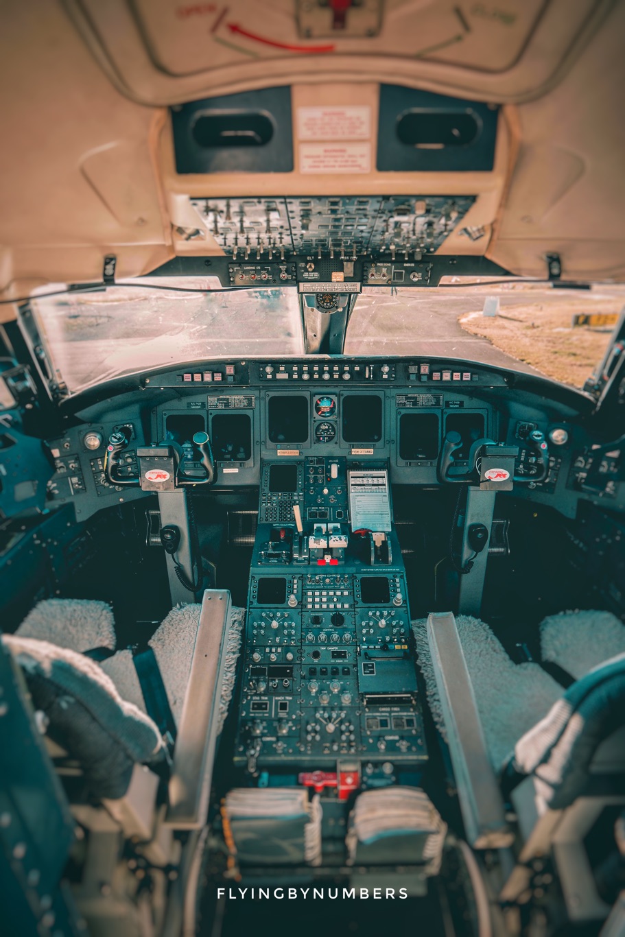 Empty aircraft cockpit