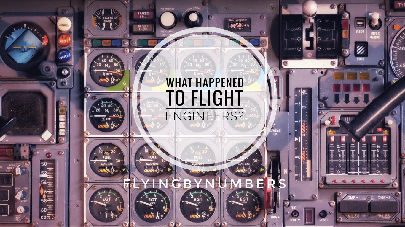 What happened to the career of flight engineers (in front of complicated instrument panel)