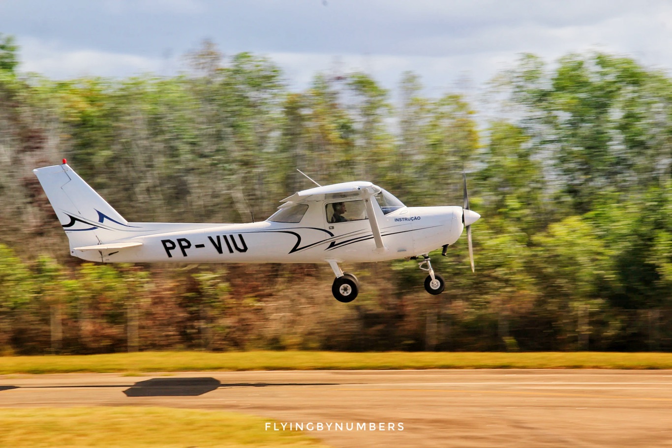 Student pilot practising during basic flying training