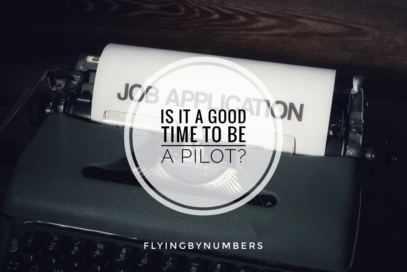 Pilot job application typewriter