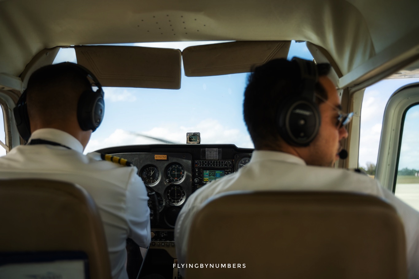 trainee pilots fly a single engined piston